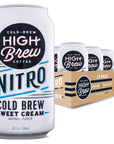 High Brew Coffee Cold Brew Nitro Sweet Cream 10 Fl Oz Can Pack of 12