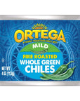 Ortega Whole Green Chiles Mild 4 Ounce Pack of 24