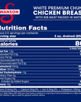 Swanson White Premium Chunk Chicken Breast with Rib Meat in Water 975 oz Can Pack of 12