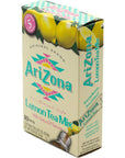 Arizona Lemon Iced Tea Stix SugarFree 10 Count Box Pack of 1 Low Calorie Single Serving Drink Powder Packets Just Add Water for a Deliciously Refreshing Iced Tea Beverage