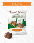 Russell Stover Sugar Free Caramels with Stevia 3 Ounce Bag Pack of 12