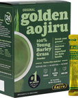 The Golden Aojiru  Young Barley Green Grass Juice Powder with Rich Dietary Fiber No Addtives 100 Japanese Grown  ReadytoUse 01 oz 3g Individual Packet  46pcs Nihon Yakken