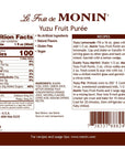 Monin  Yuzu Purée Sweet  Tangy Citrus Flavor Great for Teas Sodas Cocktails  More Natural Flavors No Artificial Sweeteners or Ingredients GlutenFree Vegan NonGMO Clean Label 1 Liter