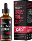 Uric Acid Cleanse Drops - Chanca Piedra, Tart Cherry, Celery Seed Extract, Dandelion Root, Turmeric - Liquid Kidney Cleanse, Detox & Joint Support - Uric Acid Flush for Men & Women, Vegan Formula 2oz