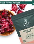 Lily of the Valley Hibiscus Flower Powder  Ground Hibiscus Sabdariffa Ideal for Cooking Baking Tea Smoothie  Vegan  GlutenFree  Packed in Resealable Pouch 4oz 113g Package May Vary