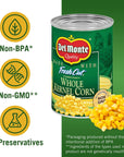 Del Monte Fresh Cut Golden Sweet Whole Kernel Corn Canned Vegetables 1525 Oz Pack of 4