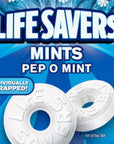 Life Savers Pep O Mint Hard Candy  2 Pounds of Bulk Candy Holiday Candy Peppermint LifeSaver Mints  Individually Wrapped Mint Candy Perfect for the Holiday Season Delicious Hard Candy Peppermint Flavor  Life Savers Hard Candy  Breath mint