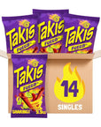 Takis Fuego 14 ct 99 oz Sharing Size Case Hot Chili Pepper  Lime Flavored Extreme Spicy Rolled Tortilla Chips