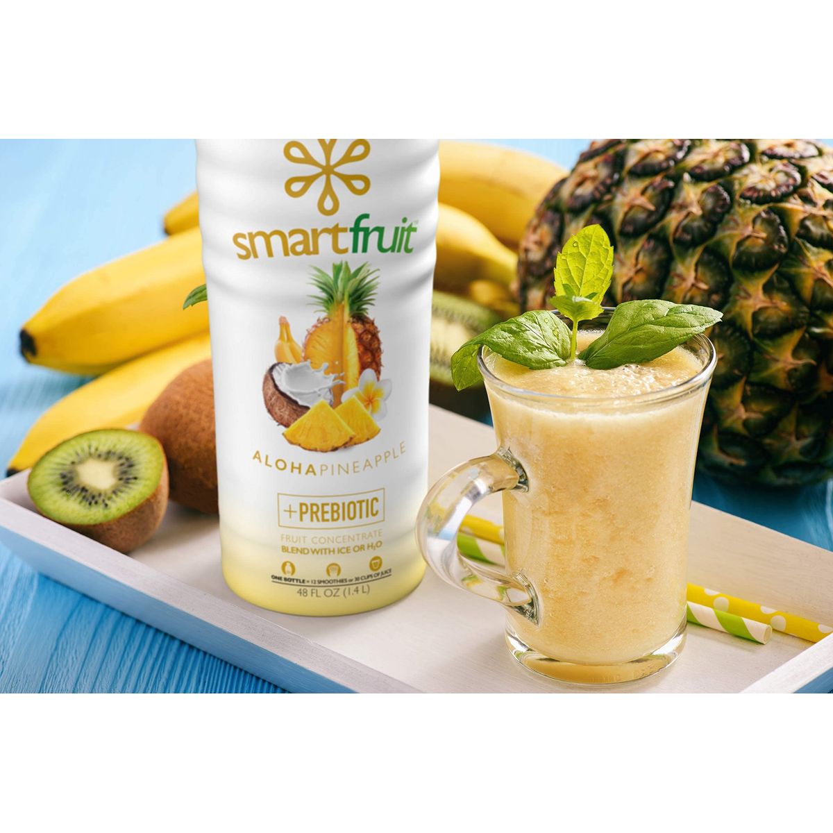 Smartfruit Aloha Pineapple  Prebiotic 100 Real Fruit Purée NonGMO No Additives Vegan  48 Fl Oz