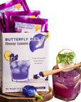 Honey Lemon Butterfly Pea Tea Mix Instant Tea Powder 50gram 5 Sachets  Thai Tea Powder For Iced Tea Hot Tea Drink Cocktail Party