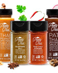 Pretty Thai Drunken Noodle Bundle 4 Pack  Thai Peanut Sauce Pat Thai Thai Chili Powder  Low Sodium Seasoning Salt Delicious Umami Meat Marinades Vegan Gluten Free  Non GMO  No Additives