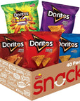 Doritos Flavored Tortilla Chips Variety Pack, 40 Count (Pack of 1)