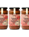 Delicious  Sons  Organic Italian Tomato  Porcini Mushroon Pasta Sauce 1870 oz Pack of 3 NonGMO  Glutenfree  Vegetarian and Vegan  Paleo and Keto  No Added Sugars