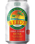 Reed's, Zero Sugar Extra Ginger Beer, Great Tasting All Natural Certified Ketogenic Soda Drink (12oz Can, 4 Pack)