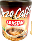 Crastan 1870 Instant Barley Coffee 42 oz 120g Roasted Ground Barley with Coffee  Orzo  Mugicha Boricha Damaicha Cevada  Orzo Solubile from Italy  Barley Tea Beverage  Grain Coffee Substitute  Bundle with Spoon by Florence Foods