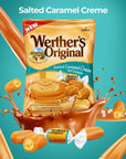 Werthers Original Salted Caramel Candy Pack of 4  Individually Wrapped Werther Soft Caramel Werthers Caramel Filled Candy Soft Chews Candy Soft Candy Caramel Creams Salt Caramel  Comes in Munch Mania Packaging