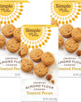 Simple Mills Almond Flour Crunchy Cookies, Toasted Pecan - Gluten Free, Vegan, Healthy Snacks, Made with Organic Coconut Oil, 5.5 Ounce (Pack of 3)