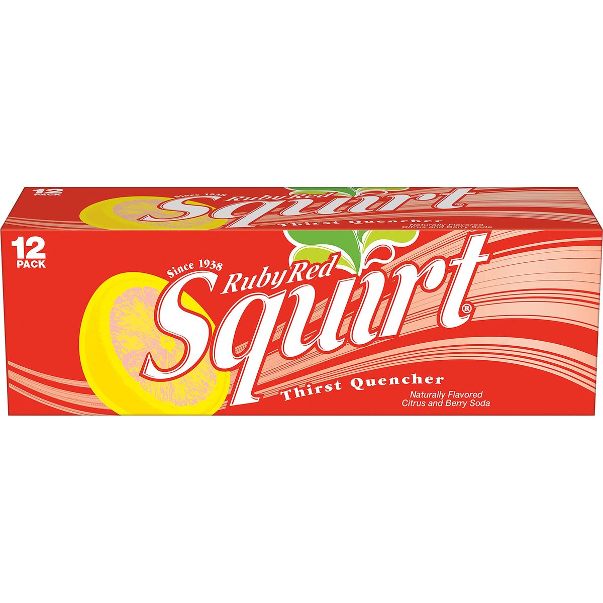 Squirt Ruby Red Grapefruit Soda 12 fl oz cans 12 pack