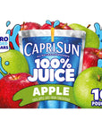 Capri Sun 100 Juice Naturally Flavored 100 Apple Juice 6 Fl Oz Pack of 10 Packaging May Vary