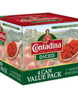 Contadina Diced Tomatoes 145 oz Pack of 4 Cans