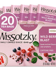 Wissotzky Wildberry Blast Herbal Tea 20 Tea Bags  Berry Blend  Caffeine Free Tea