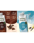 Simply Protein Variety Pack Shake 8 Pack High Protein Shakes Ready To Drink Vegan Protein Shake Dairy Free