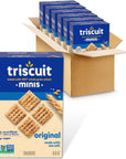 Triscuit Minis Original Whole Grain Wheat Crackers Vegan Crackers 6  8 oz Boxes