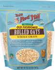 Bobs Red Mill Organic Old Fashioned Rolled Oats 32ounce Pack of 4