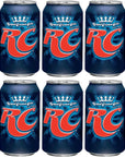 RC Cola Royal Crown Cola 12oz Cans Pack of 6 with Bay Area Marketplace Napkins