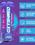 EHPlabs x Ghostbusters OxyShred Healthy Energy Drink  Zero Sugar Energy Drinks Green Tea Extract Vitamin C  L Carnitine  Zero Carbs Zero Calories Clean Caffeine  Ecto Freeze 12Pack