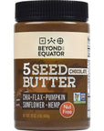 BEYOND THE EQUATOR 5 Seed Butter [Chocolate] - Sunflower Seed, Chia Seed, Flax Seed, Pumpkin Seed, Hemp Hearts Seed. No Peanuts & Tree Nuts. Allergy-Friendly Peanut Butter Alternative - 16 oz (1 Pack)