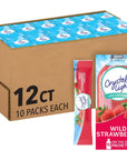 Crystal Light SugarFree Wild Strawberry OnTheGo Powdered Drink Mix 120 Count10 Count Pack of 12