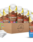 Carnation Breakfast Essentials Ready to Drink with Fiber Rich Milk Chocolate 8 FL OZ Carton Pack Of 8 With Drinkolin Straws