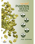 Harvested For You Sprouted Pumpkin Seeds with Sea Salt 22oz Bag, Non GMO, Keto Snacks, Paleo, Gluten Free, Vegan, Organic, Plant Based, High Protein, Low Glycemic Index, Peanut Free Facility