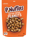 PNuttles Butter Toffee Covered Peanuts Sweet Salty Snack Toffee Peanuts Toffee Nuts Made in the USA Kosher Peanuts Sweet Party Snack Nuts Gift Sweet Snack 18 Ounce Resealable Bag