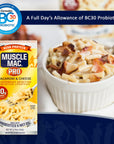 Macaroni and Cheese Carton Made With Probiotics And MTC Oil 20g High Protein Per Serving Foods Real White Cheddar Cheese By MUSCLE MAC PRO 10 Pack