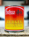 Yoders Fresh Real Fully Cooked Canned Turkey Chunks Ready to Eat Emergency Survival Food  Premium Quality Meat Ideal for Camping  Travel and Long term Food Storage Full Case 12 Cans 28 oz Cans