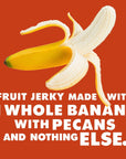 SOLELY Organic Banana with Pecan Fruit Jerky, 12 Strips | Two Ingredients | Vegan | Non-GMO | Gluten-Free | No Sugar Added