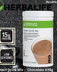 Herbalife Protein DrinK Mix: Chocolate Flavor 638g, Nutrient Dense Healthy SnacK, Protein Booster, Sustains Energy and Satisfies Hunger, High Protein