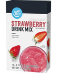 Amazon Brand  Happy Belly Drink Mix Singles Strawberry with Caffeine 11 ounce Pack of 1 Previously Solimo