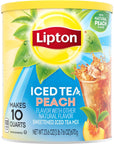 Lipton Iced Tea Mix Peach Sweetened Iced Tea Makes 10 Quarts