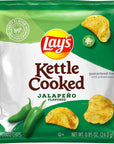 Lay's Kettle Cooked Jalapeno Flavored Potato Chips, 0.85 Ounce (Pack of 40)