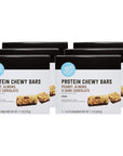 Amazon Brand - Happy Belly Protein Chewy Bars, Peanut, Almond and Dark Chocolate, 5 Count (Pack of 6)