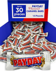 PayDay Peanut Caramel Candy Bar  Payday Snack Size Candy Bar  15 Pounds Approx 30 Peanut Caramel Bars