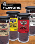 Old Trapper Double Eagle Beef Jerky Peppered Flavor 21oz 80Piece Jar Natural Wood Smoked Meat Snacks 10 Grams of Protein and 80 Calories per Serving Pack of One