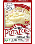 Edward  Sons Organic Mashed Potatoes Home Style 35 Ounce Boxes Pack of 6