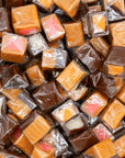 Caramel Cubes  Assorted Flavors Soft Filled Candy Individually Wrapped 2Pound Bulk Pack About 150 Count