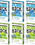 Pure Kick Singles To Go - Jolly Rancher Energy Drink Mix - 3 Boxes Green Apple (36 Single Servings)