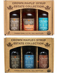 Crown Maple Syrup Sampler  Classic Trio Maple Syrup Collection And Infused Pure Maple Syrup Trio Bundle Bourbon Maple Syrup Gift Set Mini Maple Syrup Pure Syrup Sampler