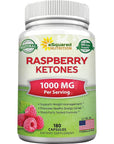 aSquared Nutrition Natural Raspberry Ketones 1000mg-180 Capsules